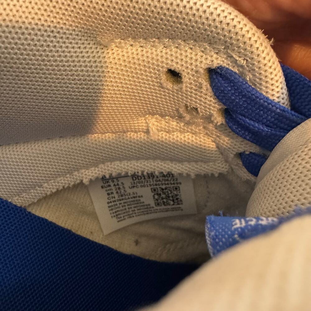 Nike Dunk Low White Royal Blue DD1391-401 Men’s Size 10.5 - Picture 9 of 10